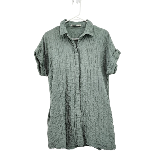 Abercrombie and Fitch Women's Textures Button Through Shirt Dress - Picture 1 of 8